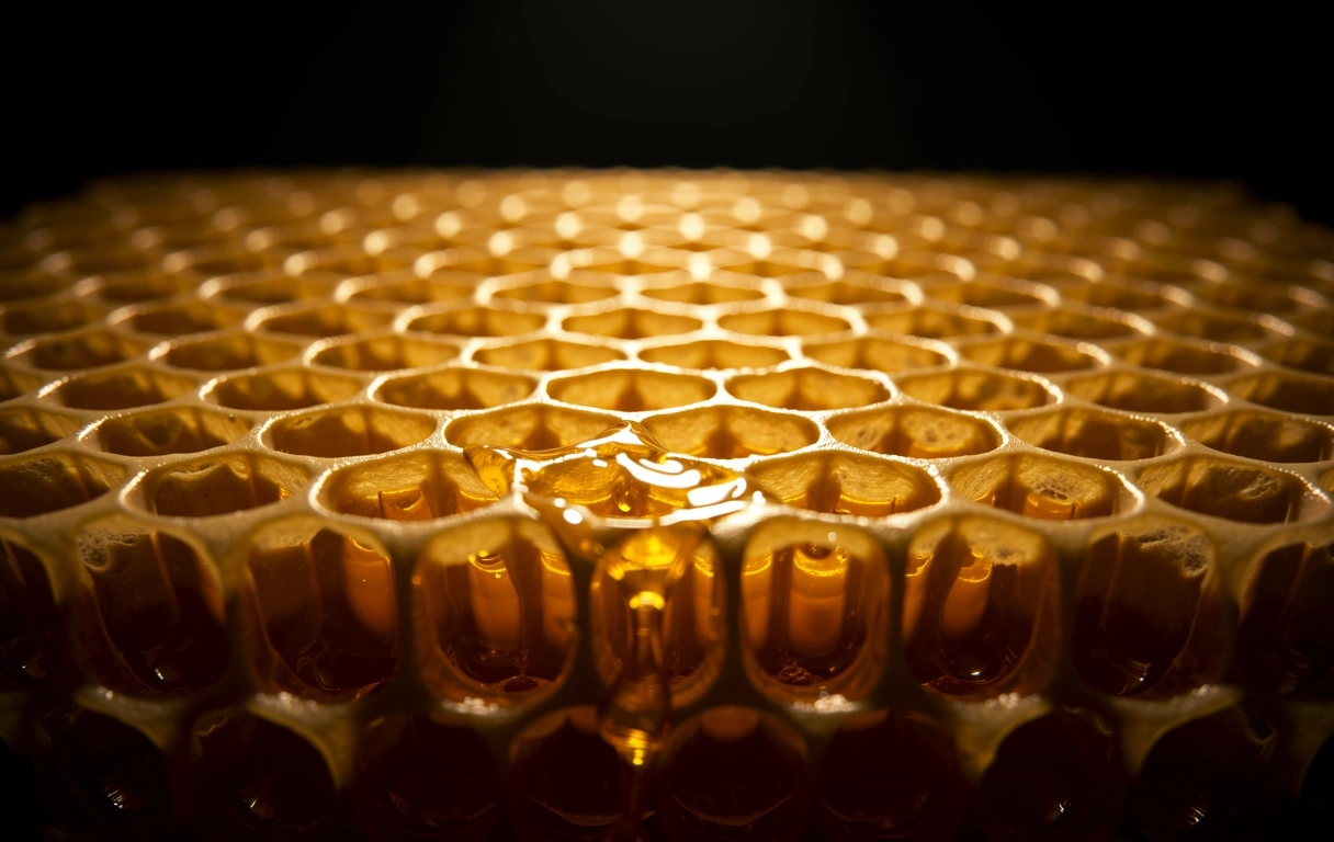 Macro texture of organic honeycomb